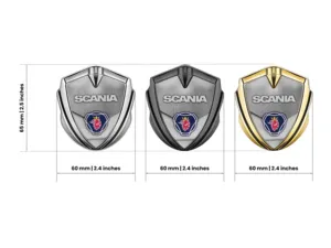 Scania Emblema Metallico Badge Look Tuning Dettaglio Lucido
